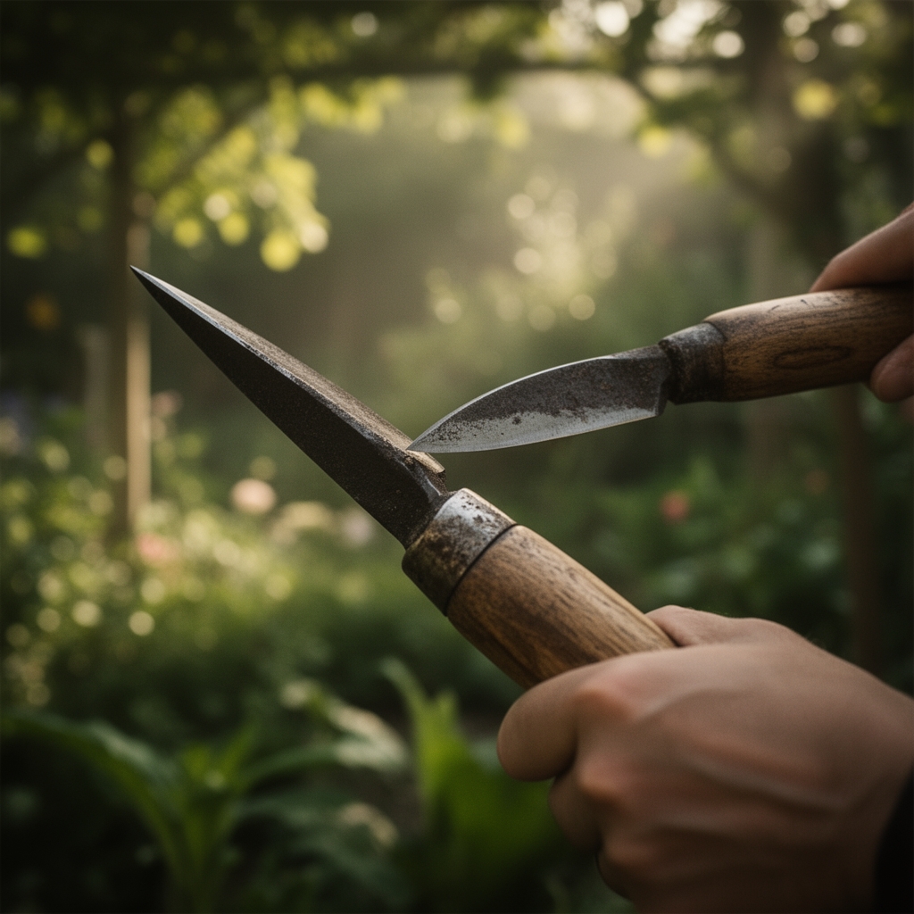 Steps for sharpening a garden spade edge