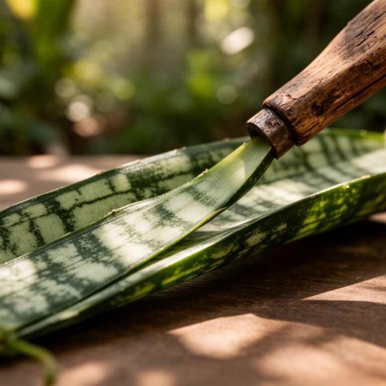 Steps to propagate snake plants from leaf cuttings