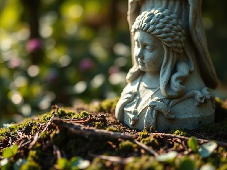 How to prepare a site for a garden statue