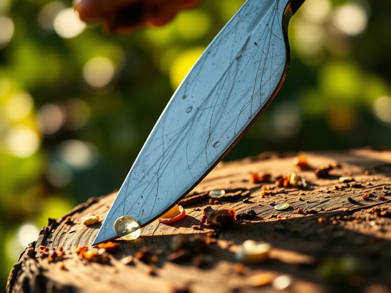 Steps for cleaning sap off cutting blades