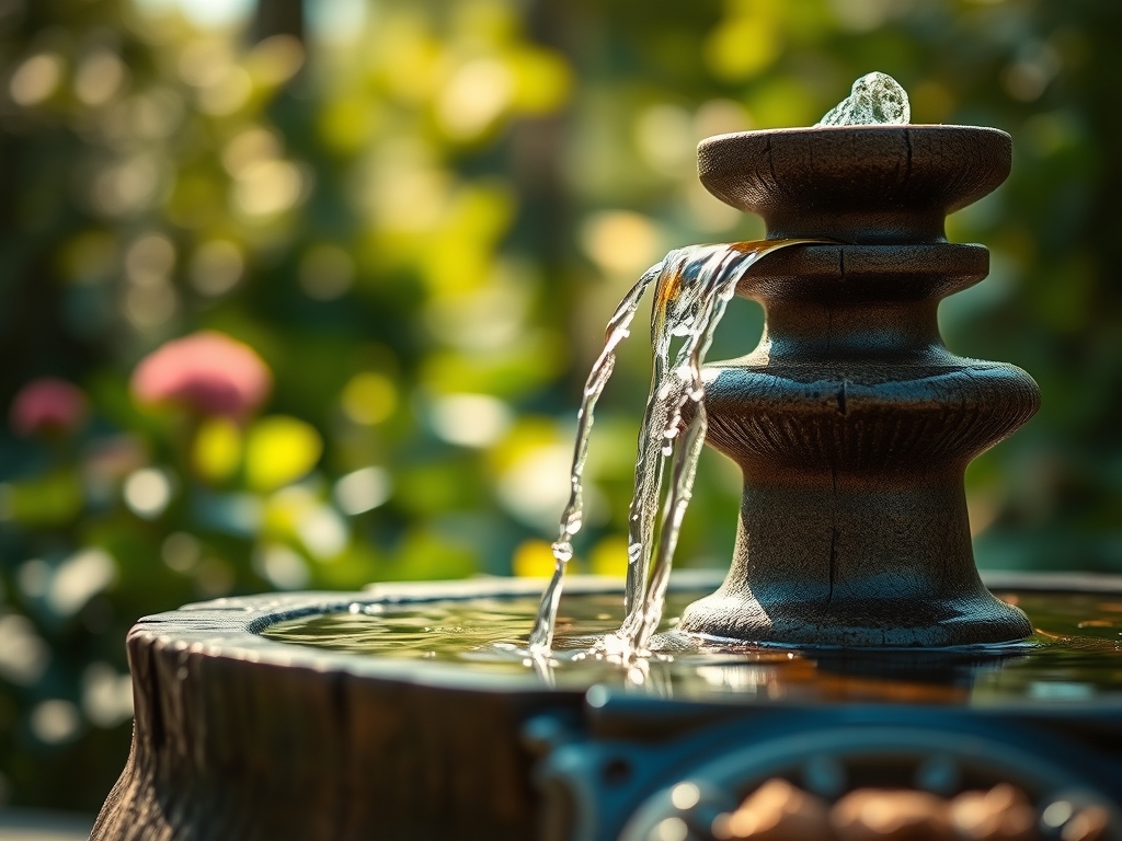 Steps for installing a garden fountain