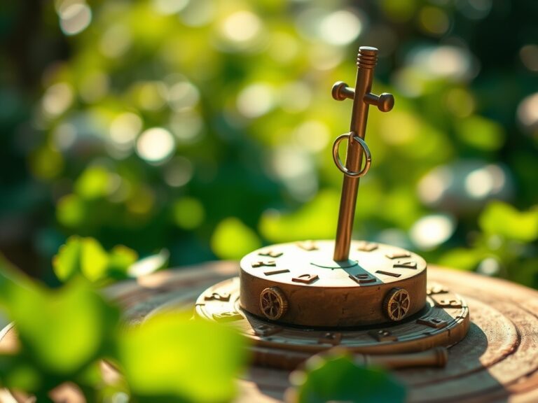 Steps for installing a vegetable garden sundial