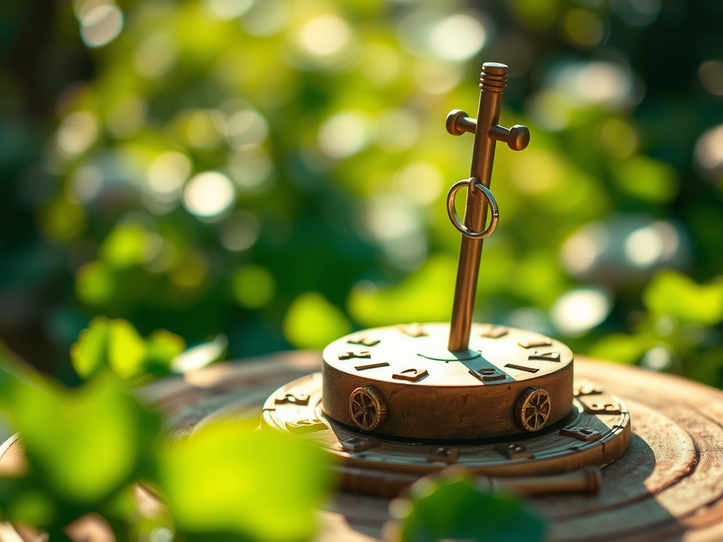 Steps for installing a vegetable garden sundial