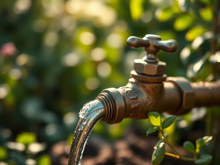 Steps for installing a vegetable garden tap