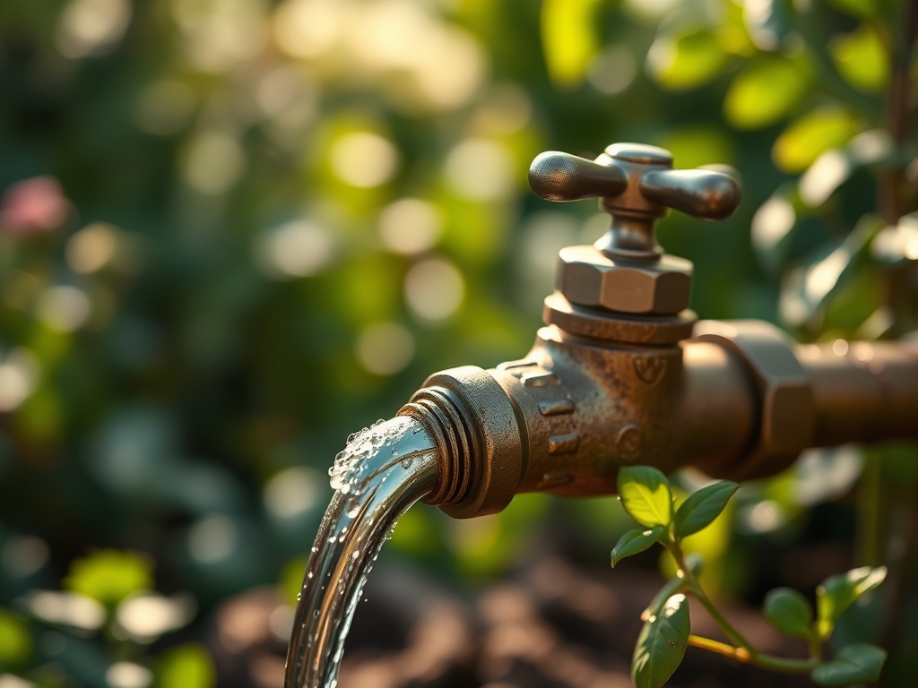 Steps for installing a vegetable garden tap