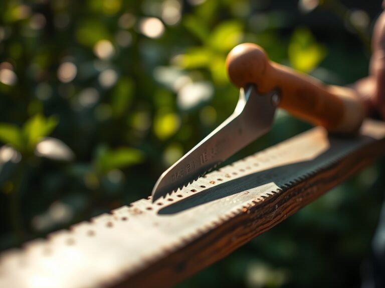 Steps for sharpening a garden saw with a file