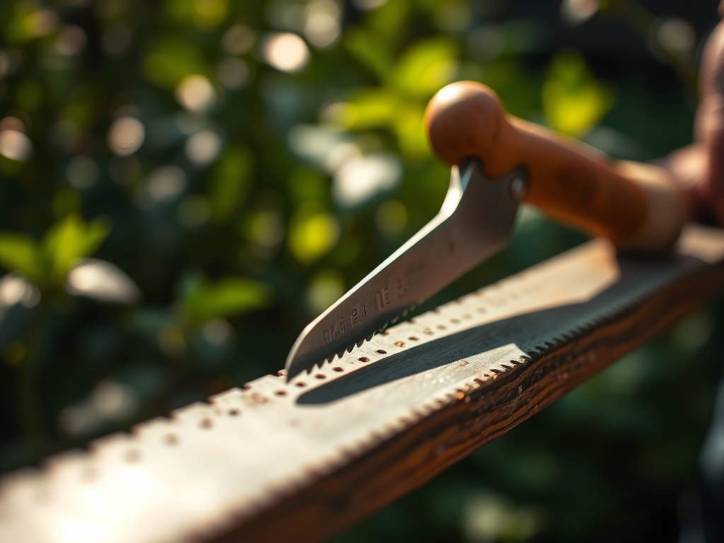 Steps for sharpening a garden saw with a file