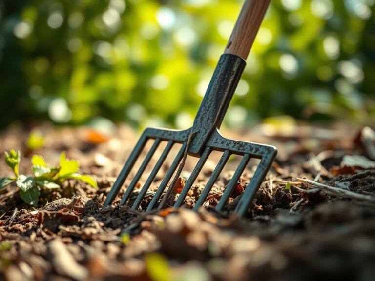 Using a rake for artistic landscaping