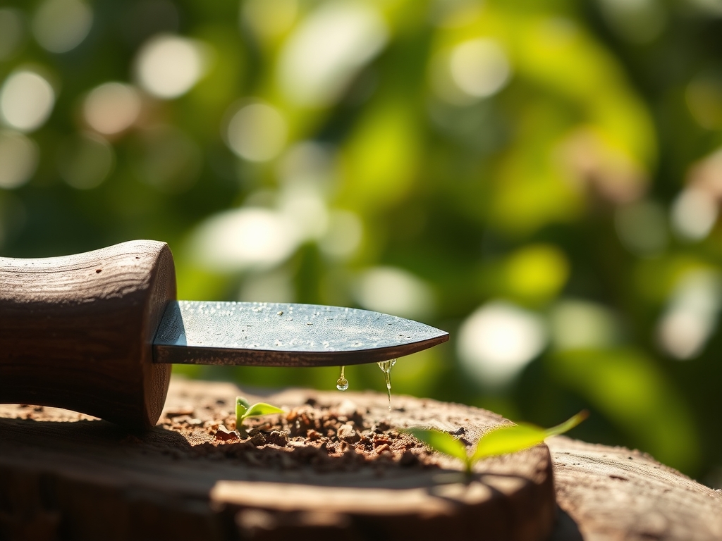 Using a sharpening list for garden tools